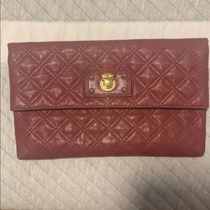 Marc Jacobs Quilted Burgundy Eugenia Clutch